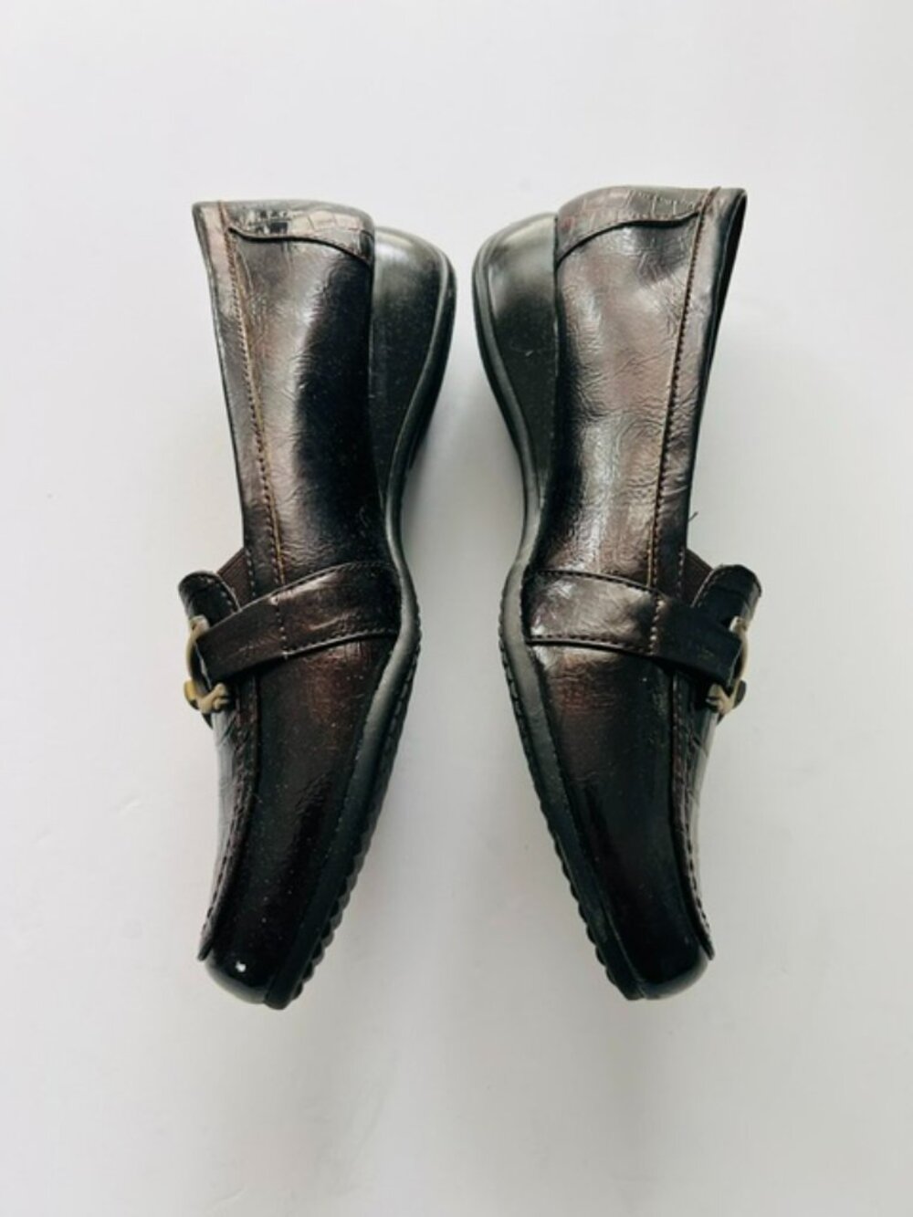 NWT Women's LifeStride Brown Loafers with Buckle, Size 8M - Picture 4 of 6